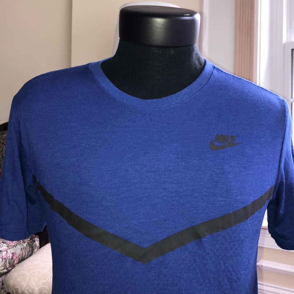 MENS SMALL NIKE COTTON ROYAL BLUE SS SHIRT